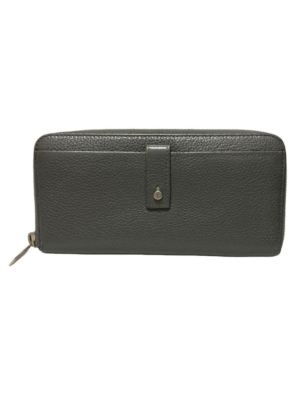 Saint Laurent Sac de Jour Zip Around Wallet Gray